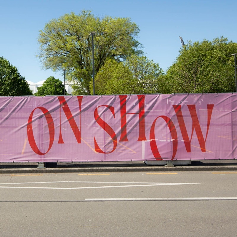 Christchurch OnShow branded fence cover