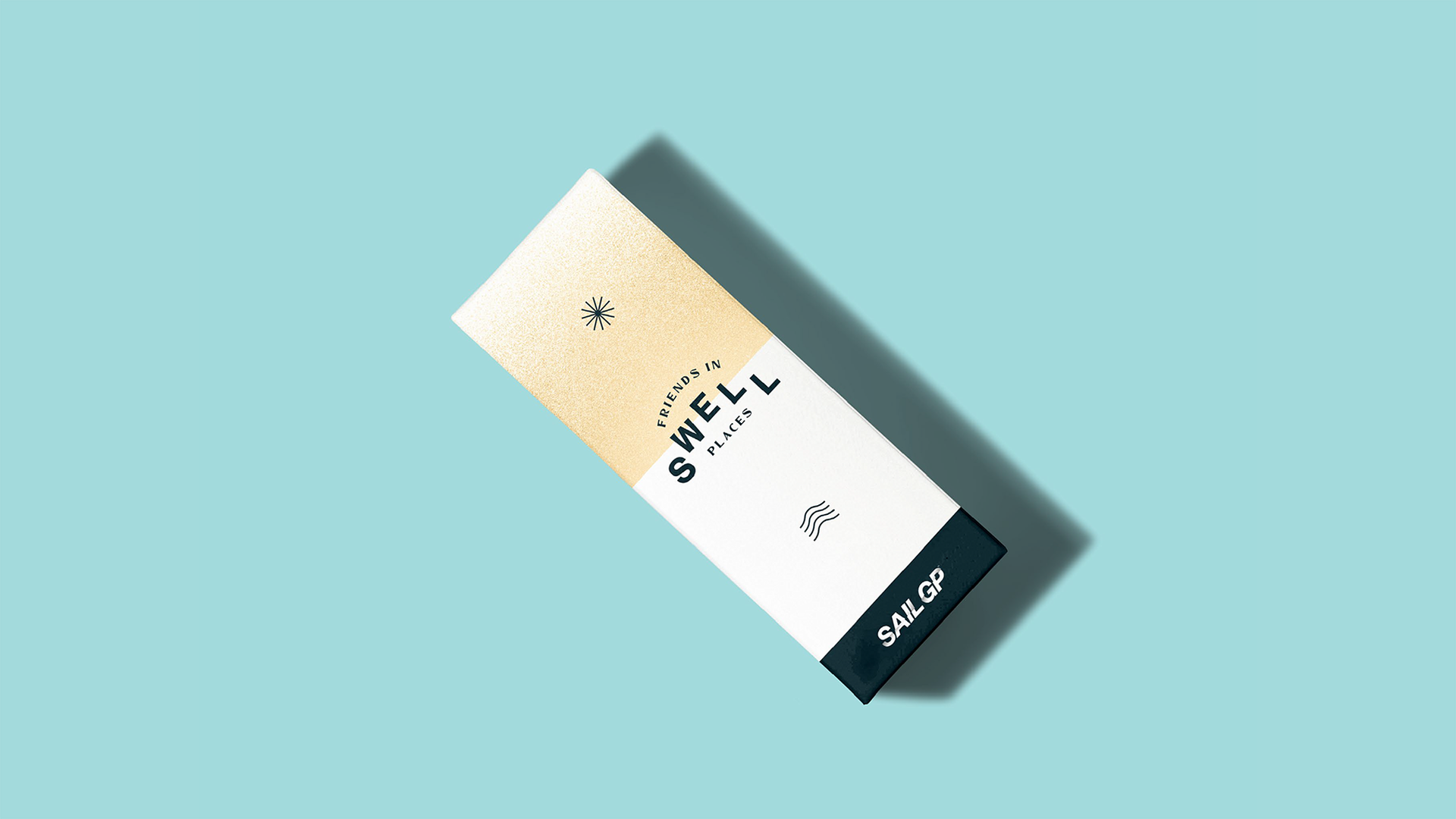 Concept of a Sail GP Friends in Swell Places branded case