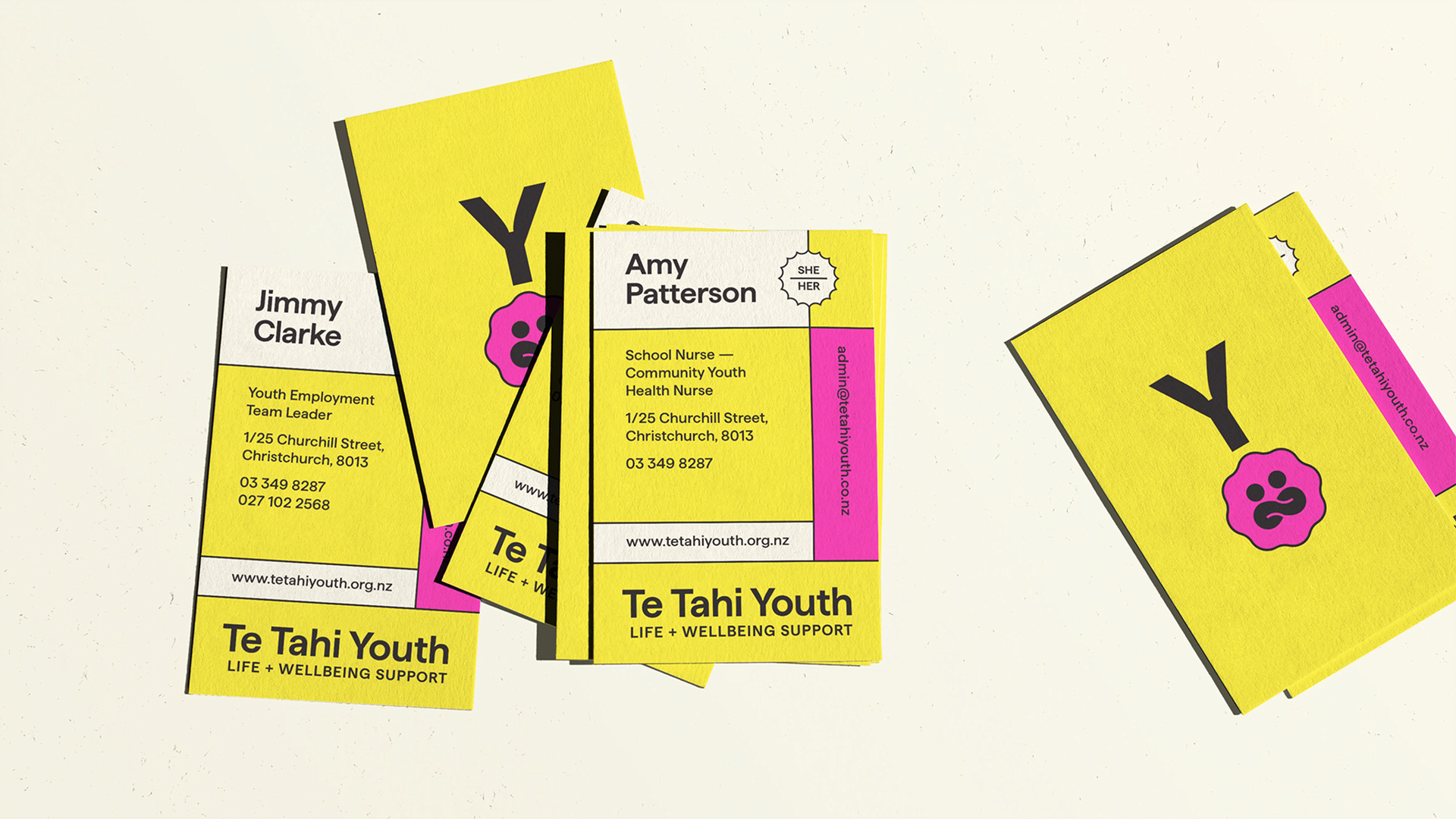 Stack of Te Tahi Youth branded flyers