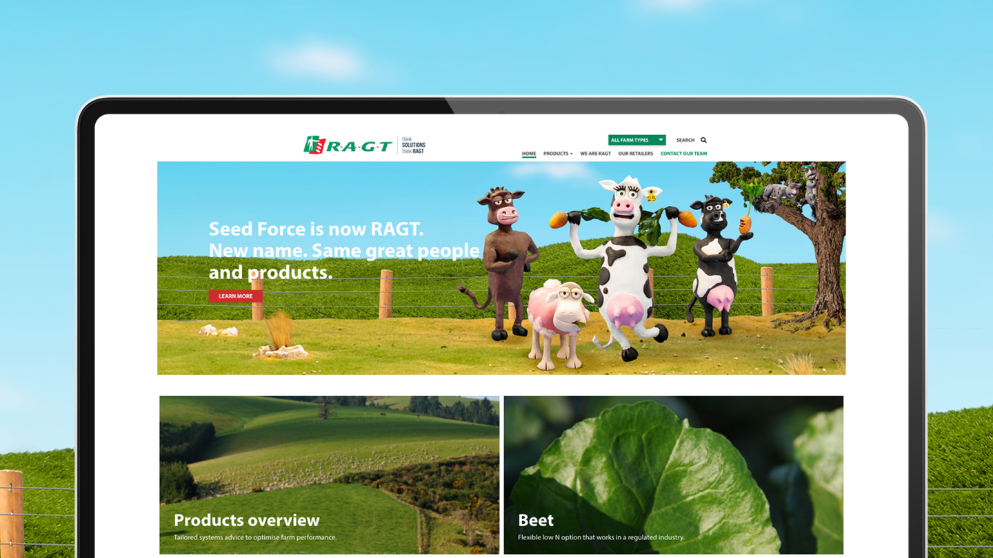 Visual of rebranded RAGT NZ website