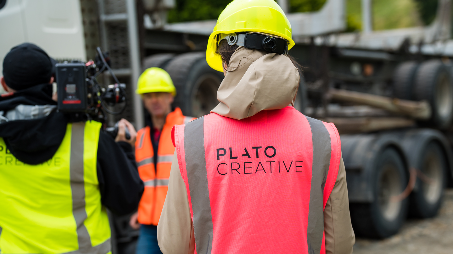 Plato producer on shoot location