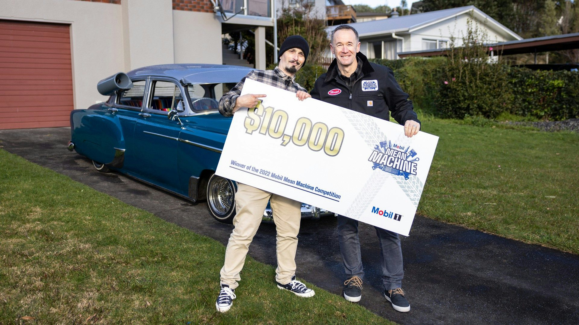 Greg Murphy with the Mobil Mean Machine competition winner