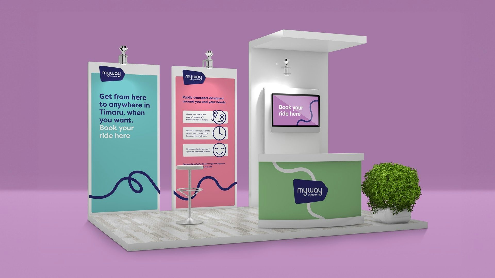 Concept of a MyWay by Metro trade show set